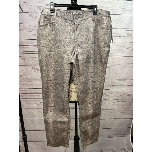 INC‎ International Concepts Womens Snake Print Skinny Jeans Size 20W NWT - Picture 1 of 6